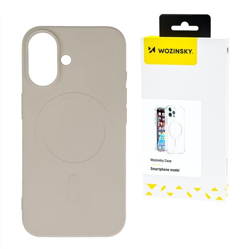 Silikonowe etui na Samsung Galaxy S24 FE Silicone Case MagSafe - beżowe
