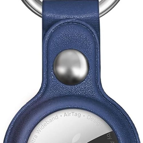 Etui do lokalizatora Apple AirTag z ekoskóry - niebieskie