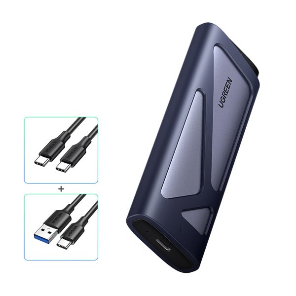 M.2 NVMe/SATA SSD korpuss - sudrabs