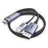 Kabel kierunkowy HDMI - DisplayPort 4K 60Hz 2m - szary