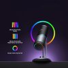 Mikrofon stojący na biurko USB-A RGB LED - srebrny