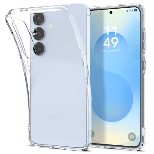 Samsung Galaxy S25+ šķidro kristālu maciņš - caurspīdīgs