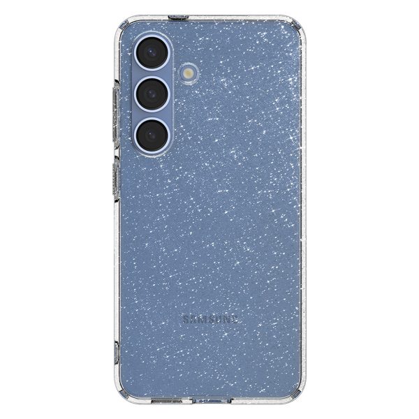 Samsung Galaxy S25+ šķidro kristālu maciņš - caurspīdīgs, mirdzošs