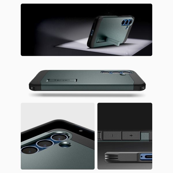 Samsung Galaxy S25+ Tough Armor MagSafe maciņš-pārvalks - zaļš