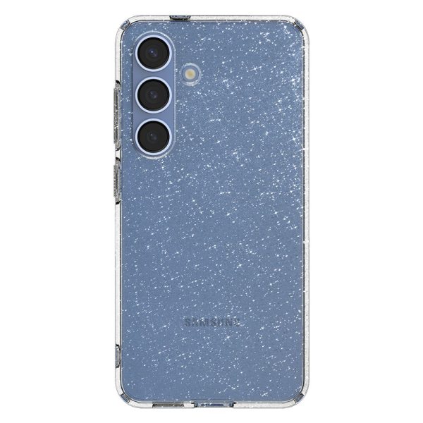 Samsung Galaxy S25 šķidro kristālu maciņš - caurspīdīgs, mirdzošs