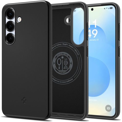 Samsung Galaxy S25 plāns, plāns vāciņš ar magnētu - melns