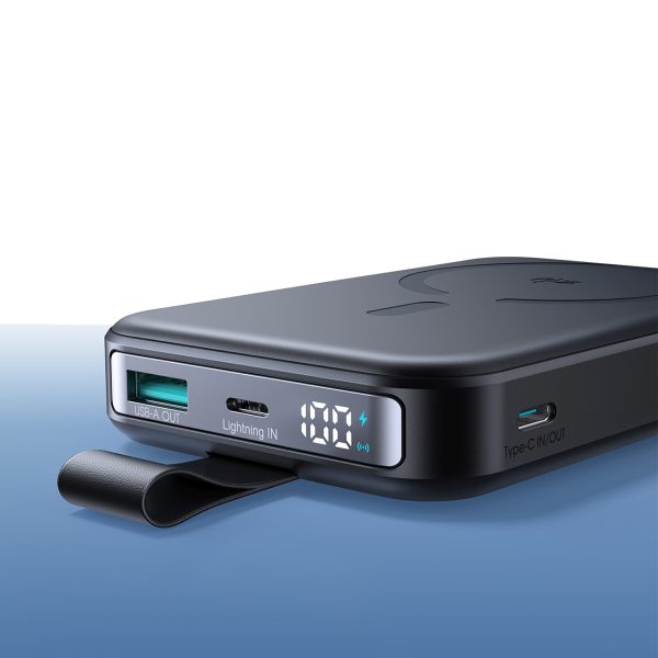 Powerbank 10000mAh 22.5W Qi2 JR-PBM11 MagSafe ar statīvu - melns