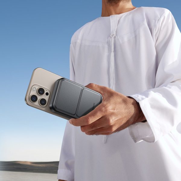 Powerbank 10000mAh 22.5W Qi2 JR-PBM11 MagSafe ar statīvu - melns