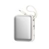 Powerbank 10000mAh 22.5W ar iebūvētu USB-C Lightning kabeli - balts