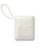 Powerbank 10000mAh 22.5W ar iebūvētu USB-C Lightning kabeli - balts