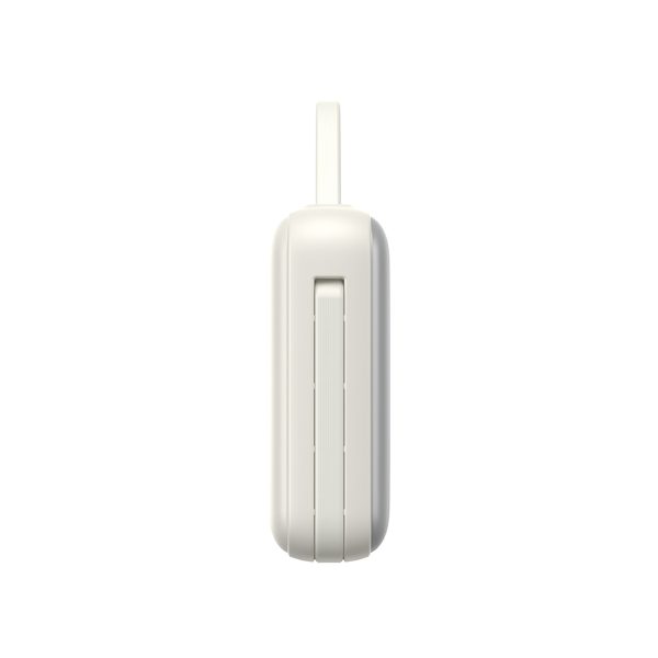Powerbank 10000mAh 22.5W ar iebūvētu USB-C Lightning kabeli - balts