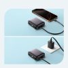 Powerbank 10000mAh 22.5W ar iebūvētu USB-C Lightning kabeli - melns