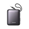 Powerbank 10000mAh 22.5W ar iebūvētu USB-C Lightning kabeli - melns