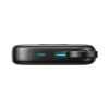 Powerbank 10000mAh ar iebūvētu 22,5 iPhone Lightning USB-C kabeli 0,25 cm - melns