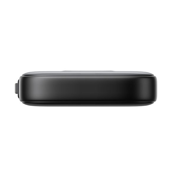 Powerbank 10000mAh ar iebūvētu 22,5 iPhone Lightning USB-C kabeli 0,25 cm - melns