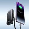 Powerbank 10000mAh ar iebūvētu 22,5 iPhone Lightning USB-C kabeli 0,25 cm - melns