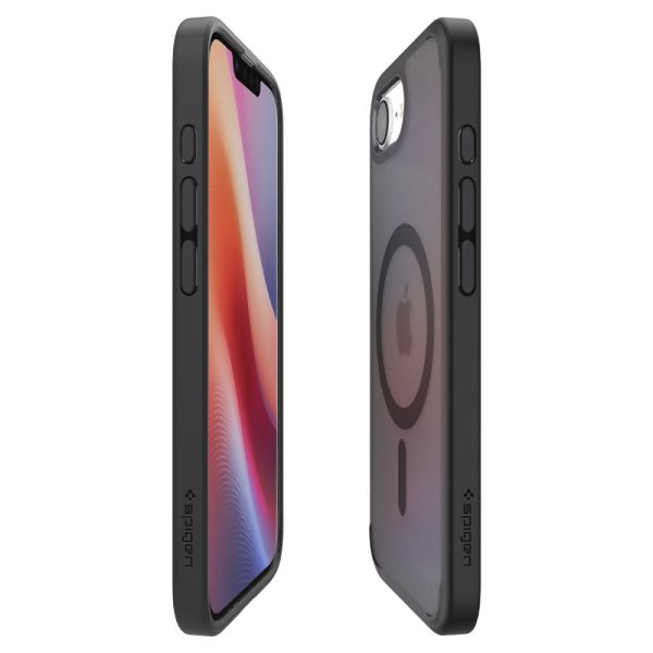 iPhone 16e Ultra Hybrid MagSafe vāciņš — melns caurspīdīgs