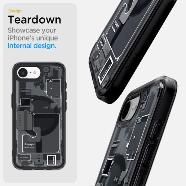 iPhone 16e Zero One Ultra Hybrid MagSafe vāciņš — melns