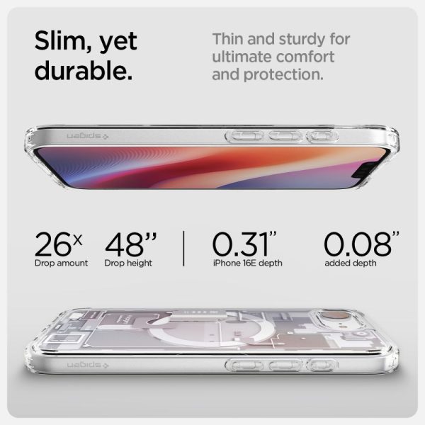 iPhone 16e Zero One Ultra Hybrid MagSafe vāciņš — balts