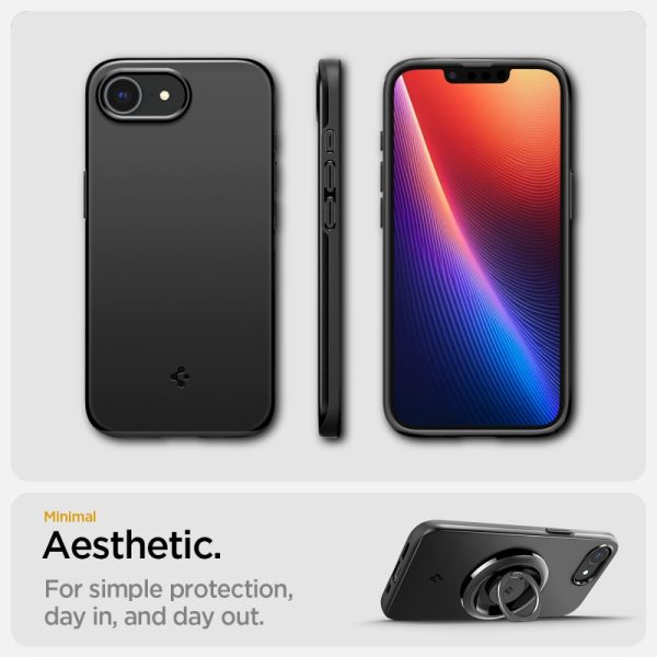 iPhone 16e plāns, piemērots Mag vāciņš — melns