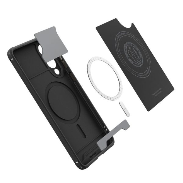 Samsung Galaxy S25 Edge Core Armor Mag ar MagSafe aizsargvāciņu - melns