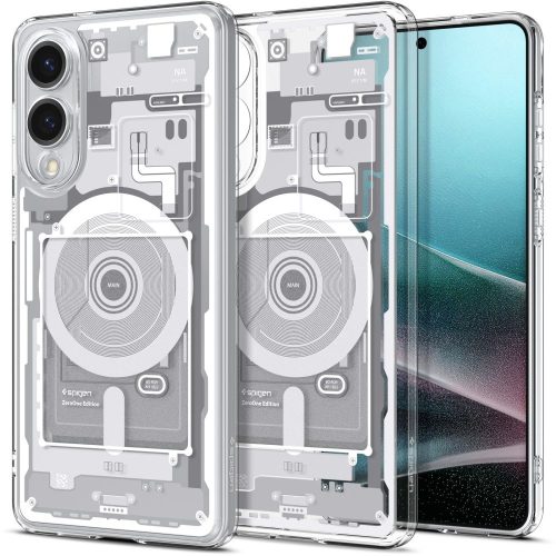 Samsung Galaxy S25 Edge maciņš ar īpaši hibrīda Mag apdruku un MagSafe tehnoloģiju - balts