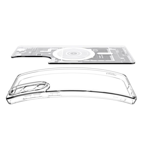 Samsung Galaxy S25 Edge maciņš ar īpaši hibrīda Mag apdruku un MagSafe tehnoloģiju - balts