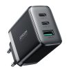 Ātrais lādētājs 2x USB-C / 1x USB-A 32W melns