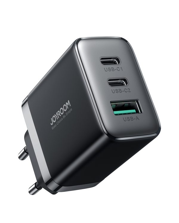 Ātrais lādētājs 2x USB-C / 1x USB-A 32W melns