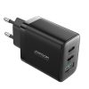 Ātrais lādētājs 2x USB-C / 1x USB-A 32W melns