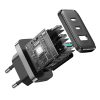 Ātrais lādētājs 2x USB-C / 1x USB-A 32W melns