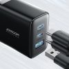 Ātrais lādētājs 2x USB-C / 1x USB-A 32W melns