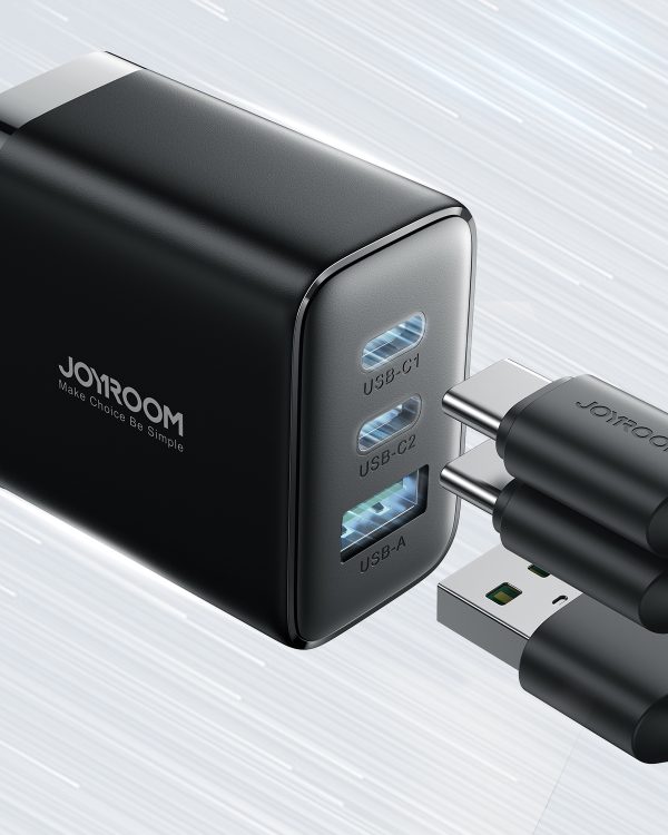 Ātrais lādētājs 2x USB-C / 1x USB-A 32W melns