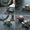 Kājas pumpis velosipēda, automašīnas motora bumba ar displeju, 11 stieņi - melna