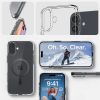 iPhone 16 Ultra Hybrid MagSafe oglekļa šķiedras aizsargvāciņš — caurspīdīgi pelēks