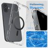 iPhone 16 Ultra Hybrid MagSafe oglekļa šķiedras aizsargvāciņš — caurspīdīgi pelēks