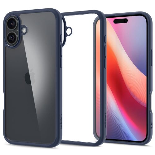 Aizsargvāciņš iPhone 16 Ultra Hybrid tālrunim - caurspīdīgs, zils