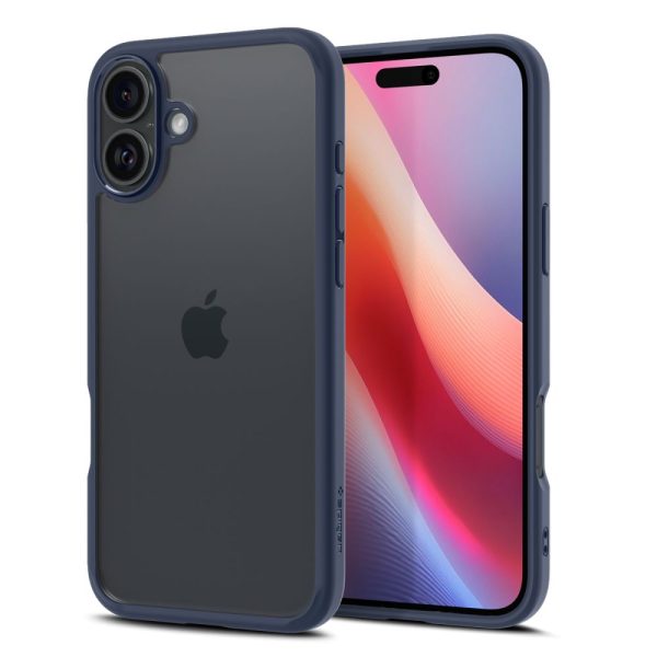 Aizsargvāciņš iPhone 16 Ultra Hybrid tālrunim - caurspīdīgs, zils