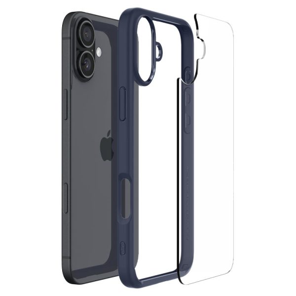 Aizsargvāciņš iPhone 16 Ultra Hybrid tālrunim - caurspīdīgs, zils