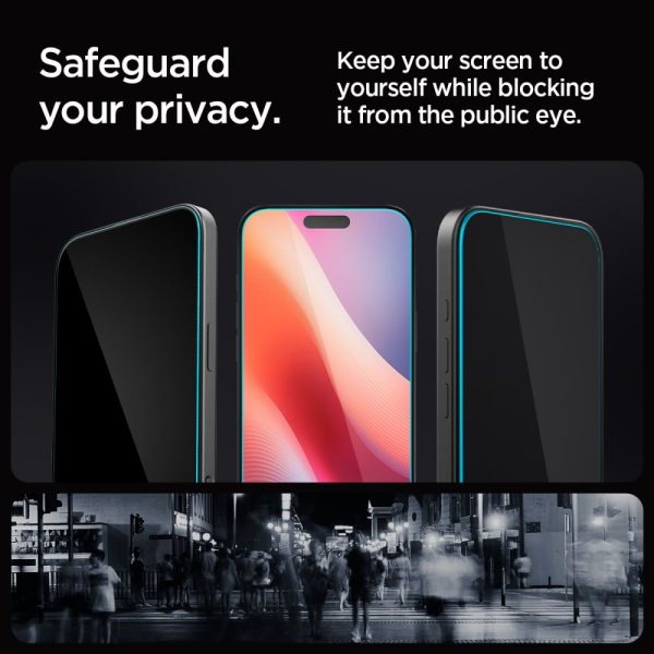 Rūdīts stikls iPhone 16 Pro Glas.tR EZ Fit Privacy - 2 gab.