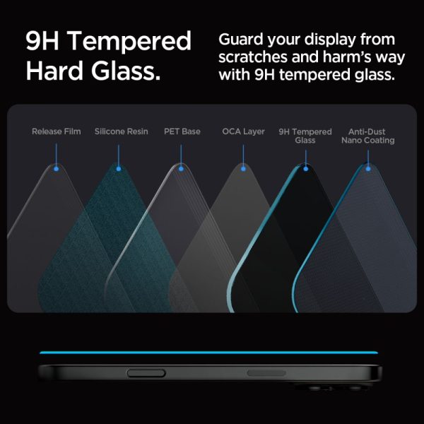 Rūdīts stikls iPhone 16 Pro Glas.tR EZ Fit Privacy - 2 gab.