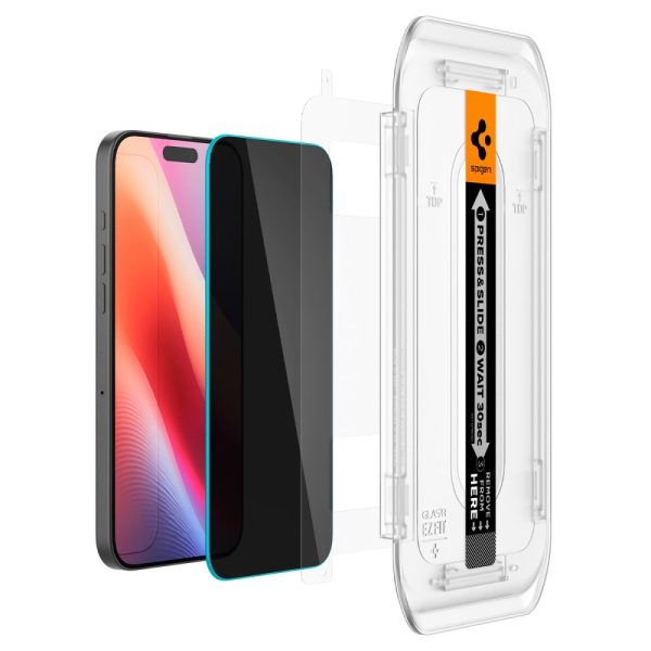 Rūdīts stikls iPhone 16 Pro Glas.tR EZ Fit Privacy - 2 gab.