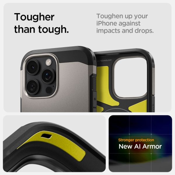 iPhone 16 Pro vāciņš ar izturīgu MagSafe pamatni — ierocis metālā