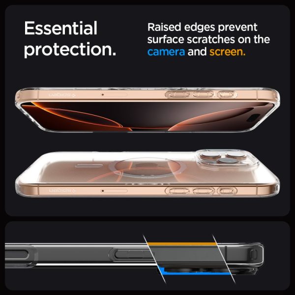 iPhone 16 Pro šķidro kristālu MagSafe vāciņš — caurspīdīgs