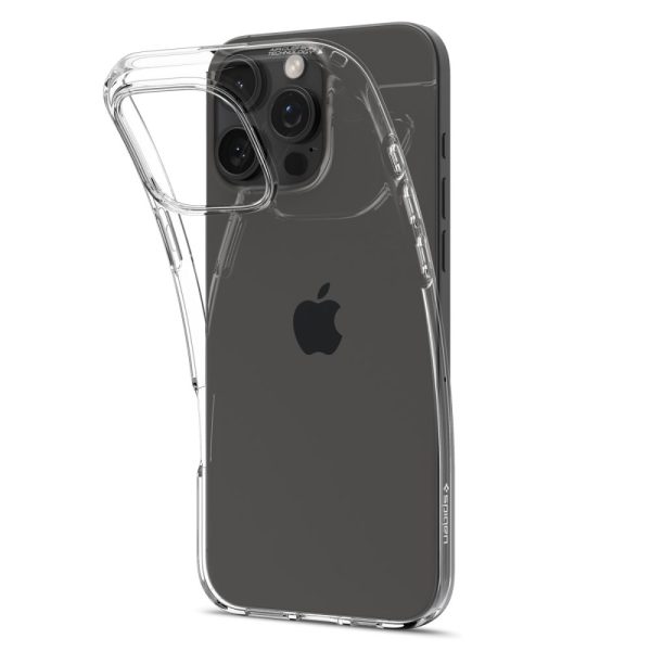 Šķidro kristālu vāciņš iPhone 16 Pro tālrunim - caurspīdīgs