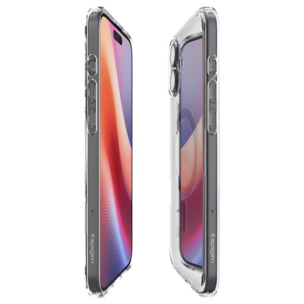 iPhone 16 Plus Ultra Hybrid Mag aizmugurējais vāciņš ar MagSafe tehnoloģiju — caurspīdīgs, melns