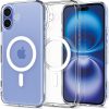 iPhone 16 Plus Ultra Hybrid Mag aizmugurējais vāciņš ar MagSafe tehnoloģiju — caurspīdīgi balts
