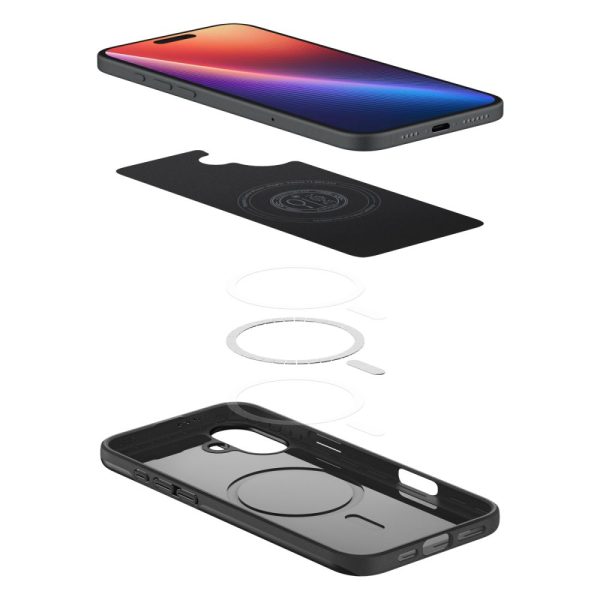 iPhone 16 Plus plāns MagSafe aizsargvāciņš — melns