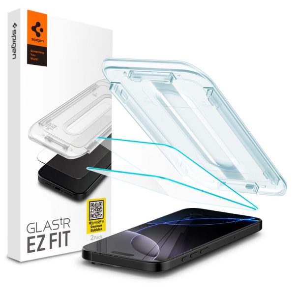 Rūdīts stikls ar montāžas rāmi iPhone 16 Pro Max - 2 gab.