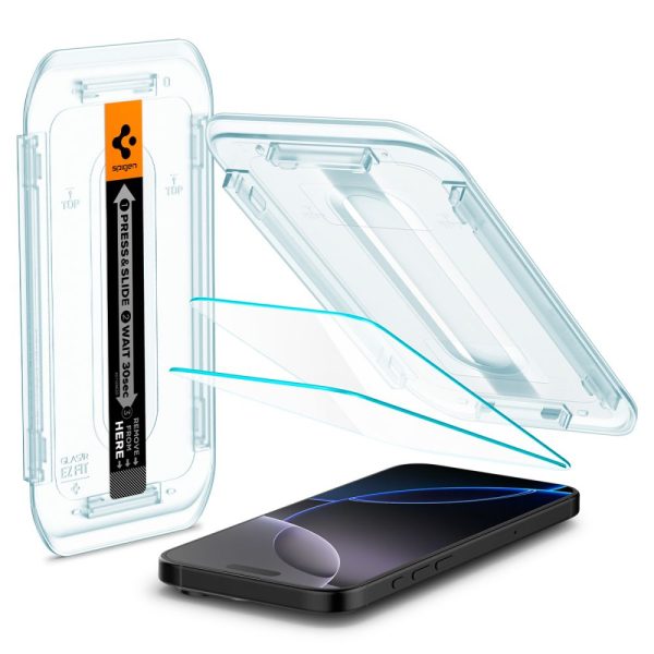 Rūdīts stikls ar montāžas rāmi iPhone 16 Pro Max - 2 gab.